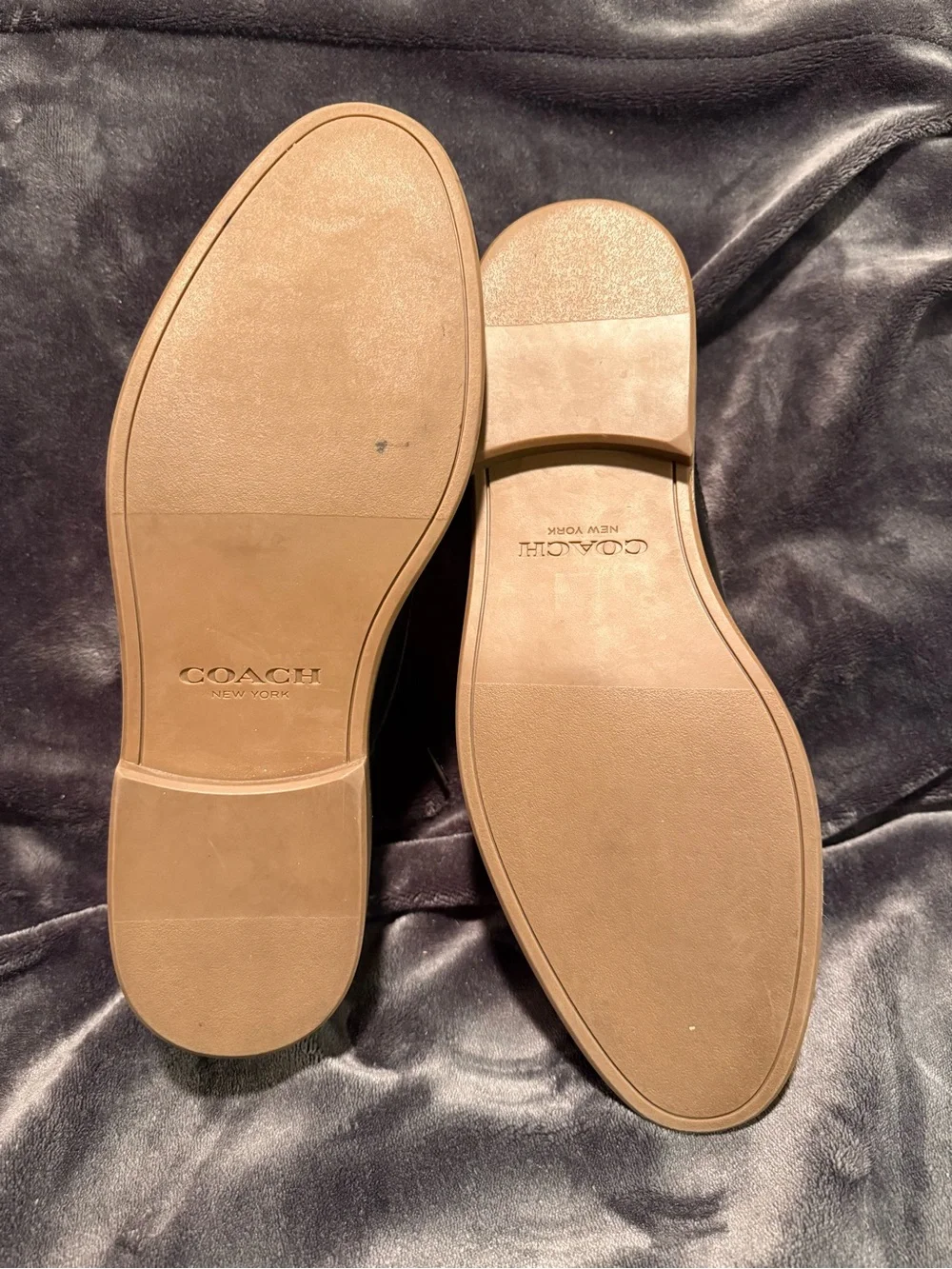 Coach Black Leather Cap-Toe Derby with Tan Welt
